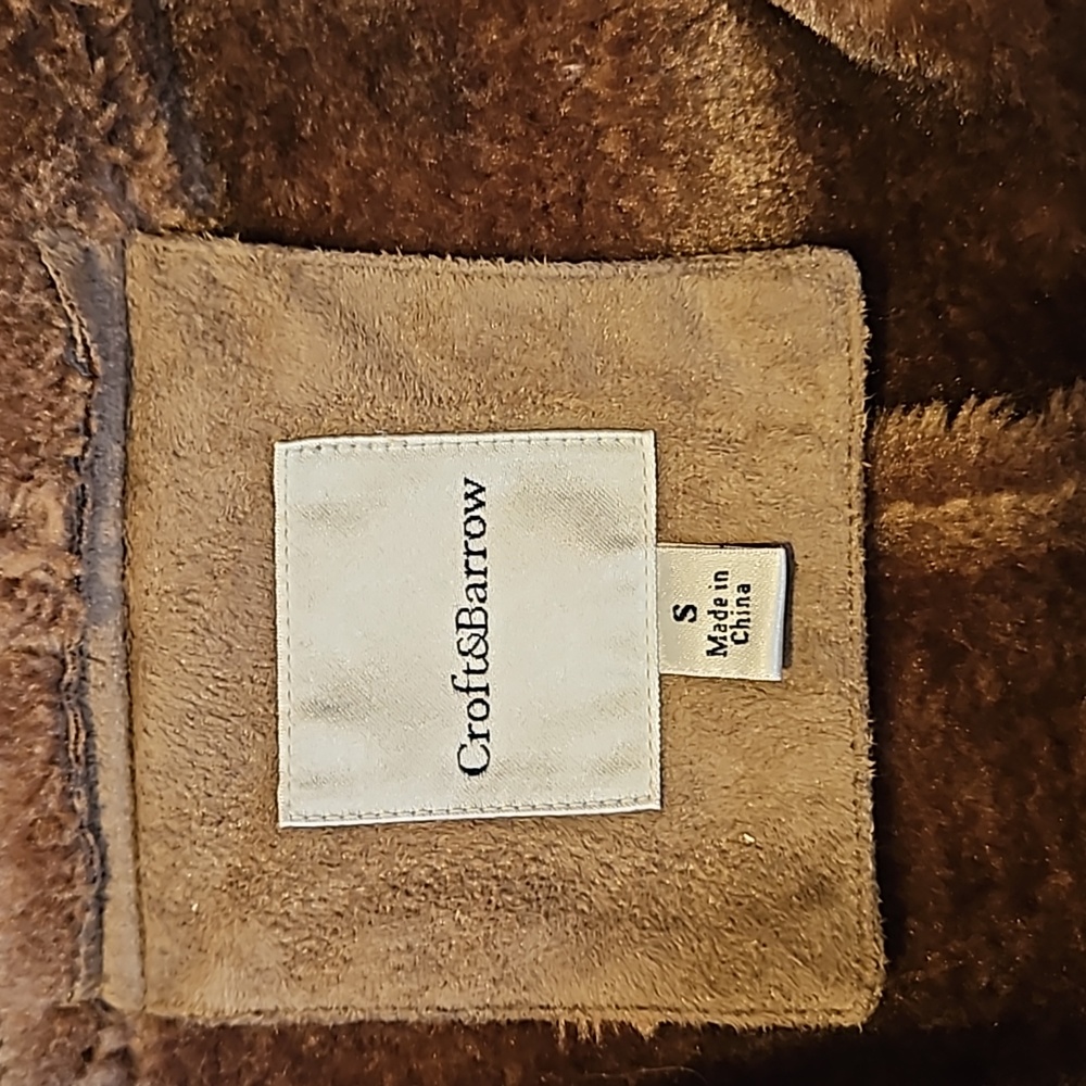 Croft & Barrow, brown, winter coat with faux fur interior and collar. Size S - Picture 3 of 10